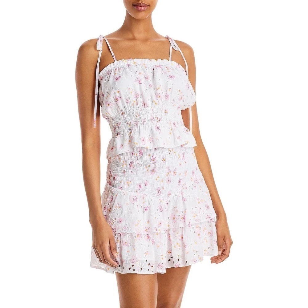 LUCY PARIS Women Eyelet Floral Print Blouse
